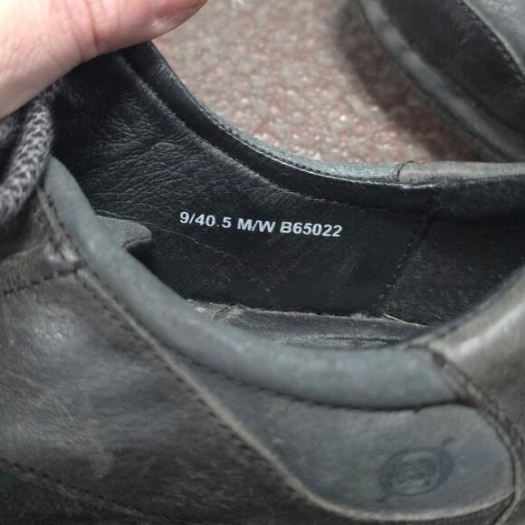 Born Women Lace Up Size US 9 EU 40 Black Leather Vintage Retro Sneaker 90s y2k - Picture 7 of 11